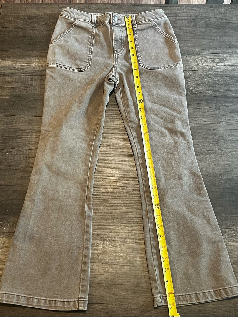 Taupe Flare Jeans | Soft Stretch